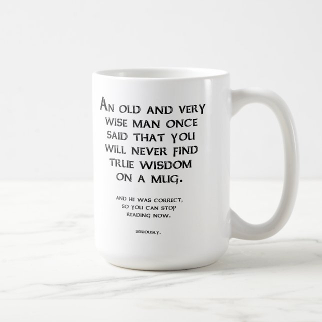 De Café Caneca engraçada do conselho sábio (Direita)