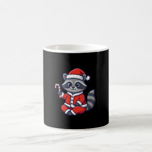 De Café Caneca engraçada do Papai Noel Guaxinim Natal