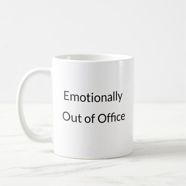De Café Caneca engraçada e emocionalmente fora do escritór (Esquerda)