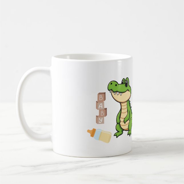 De Café caneca engraçada fofa bebê Crocodilo (Esquerda)