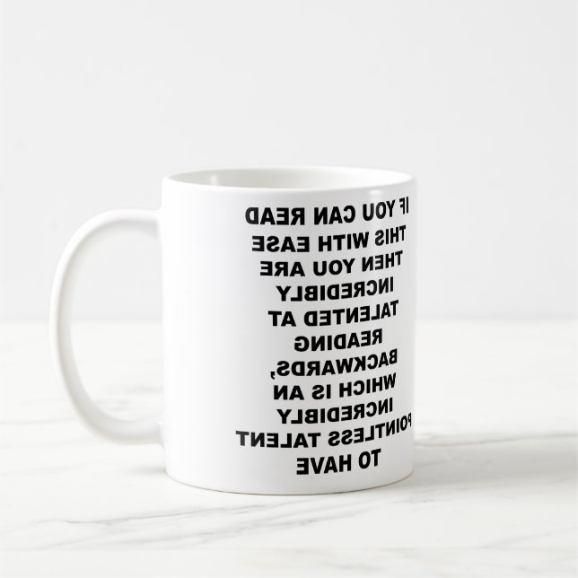 De Café Caneca Engraçada Habilidade ao Contrário (Esquerda)