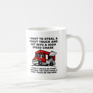 De Café Caneca Engraçada Perseguição da Polícia Donut
