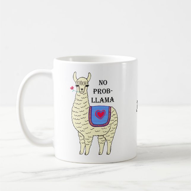 De Café Caneca engraçada personalizada do lama do lama (Esquerda)
