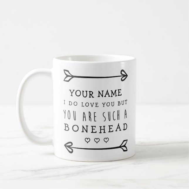 De Café Caneca engraçada personalizada dos namorados - (Esquerda)
