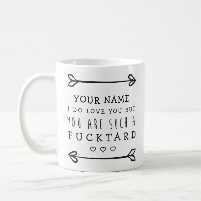 De Café Caneca engraçada personalizada dos namorados - (Esquerda)