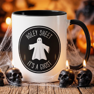 De Café Caneca Engraçada Pun Halloween - Folha Furada É um