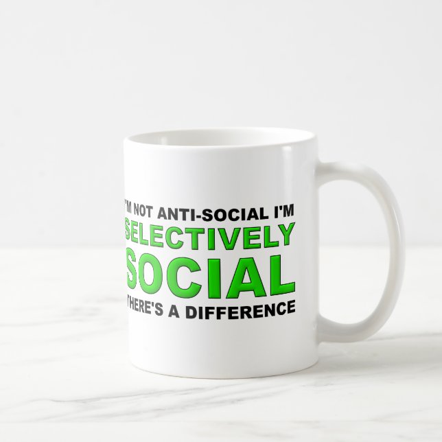 De Café Caneca engraçada seletivamente social (Direita)