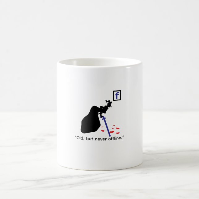 De Café Caneca engraçada sobre mídias sociais, caneca humo (Centro)