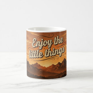 De Café Caneca Enjoy The Little Things – Retro Pôr do Sol