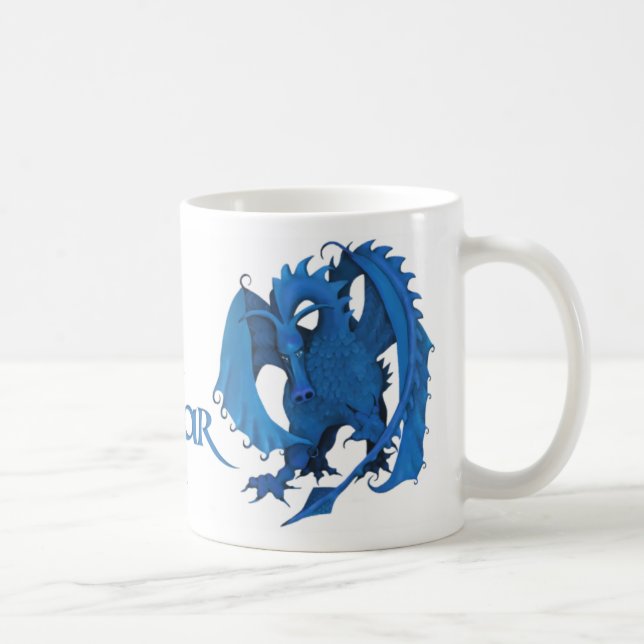 De Café Caneca ereta azul do dragão - Oscar (Direita)
