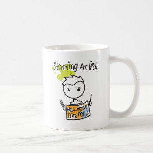 De Café Caneca esfomeado do artista