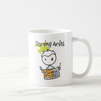 De Café Caneca esfomeado do artista