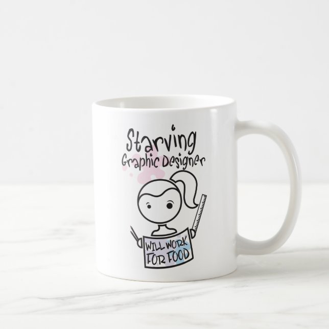 De Café Caneca esfomeado do designer gráfico (Direita)