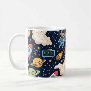 De Café Caneca Espacial Contagem Regressiva do Foguete