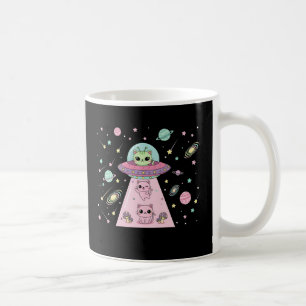 De Café Caneca Espaço Galáxia Abdução OVNIs Gato Kawaii Fo