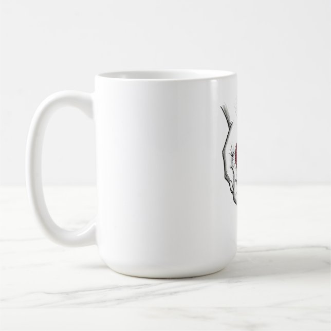 De Café Caneca Estética Coração Sangrando (Esquerda)