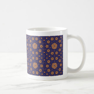 De Café Caneca estrelado do azul e do ouro