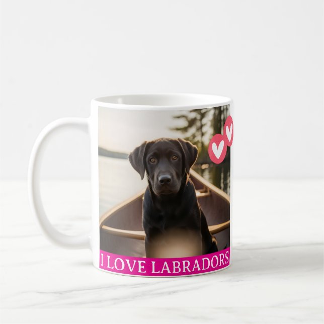 De Café Caneca Eu Amo Labradores (Esquerda)
