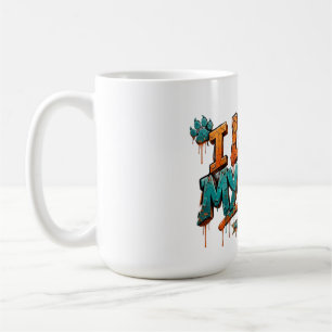 De Café Caneca Eu Amo Meu Cachorro Grafite Tinta Gotejante
