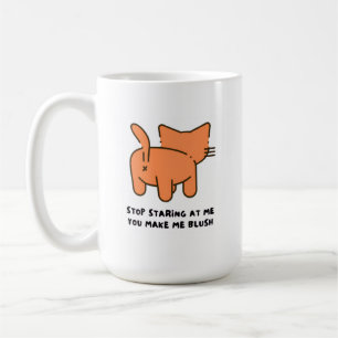 De Café Caneca Eu Estou Corando Com Seu Olhar Fixo Em Mim