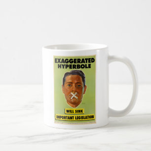 De Café Caneca exagerado da hipérbole