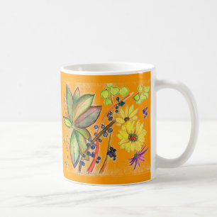 De Café Caneca extravagante da flor da laranja