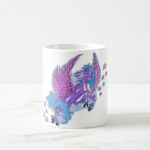 De Café Caneca Fantasia Pegasus Roxo