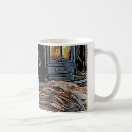 De Café Caneca farpada do tapete do Collie