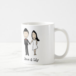 De Café Caneca feita sob encomenda casada jovens dos