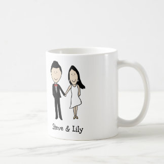 De Café Caneca feita sob encomenda casada jovens dos