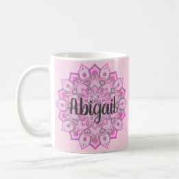 De Café Caneca feita sob encomenda cor-de-rosa da mandala