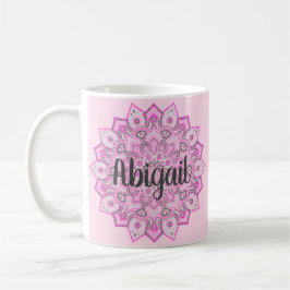De Café Caneca feita sob encomenda cor-de-rosa da mandala