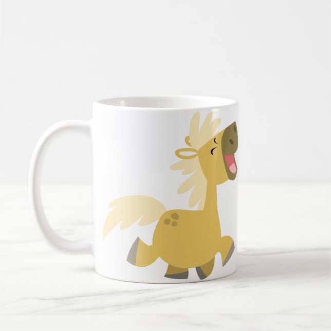 De Café Caneca feliz bonito dos pôneis dos desenhos (Esquerda)