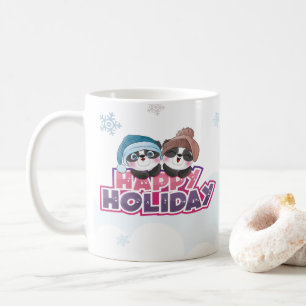 De Café Caneca Feliz Feriado Panda Fofa