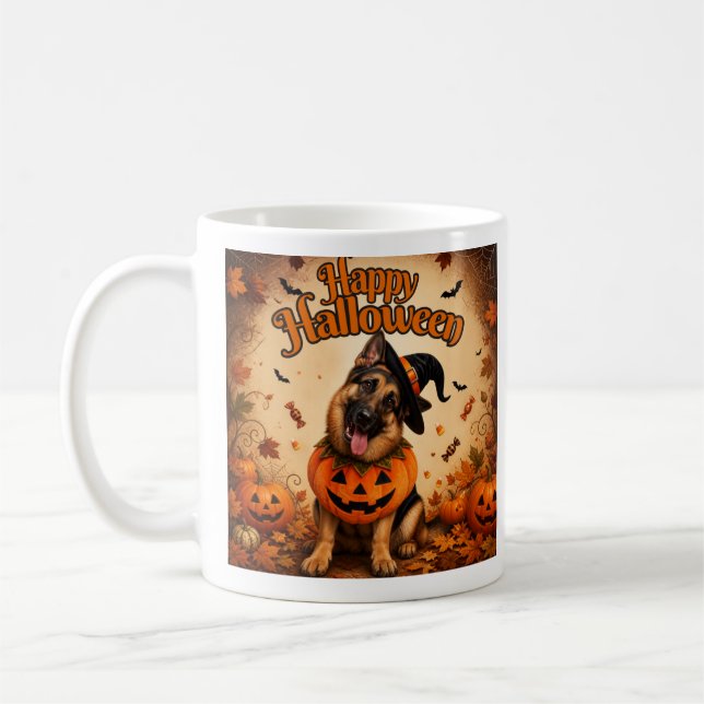 De Café Caneca Feliz Halloween Cachorros Engraçados (Esquerda)