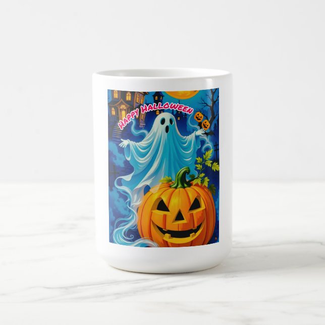 De Café Caneca Feliz Halloween Fantasma Assustador & Abóbo (Centro)