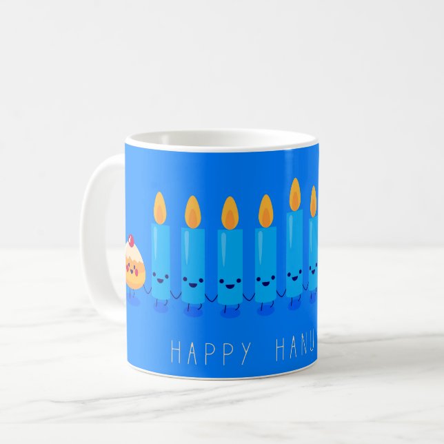 De Café Caneca Feliz Hanukkah (Frente Esquerda)