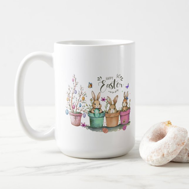 De Café Caneca Feliz Páscoa (Com Donut)