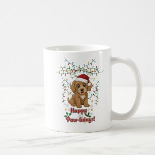 De Café Caneca Feliz Paw-lidays Natal Cockapoo