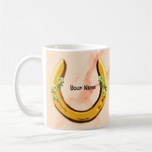 De Café Caneca Ferradura Flor Amarela