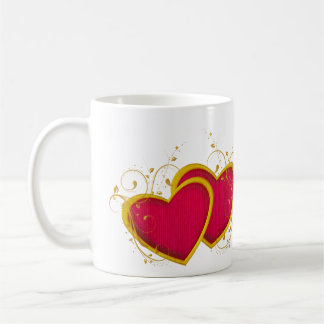 De Café Caneca filigrana dos namorados dos corações