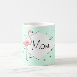 De Café Caneca Flamingo Aqua Diamond Mamãe