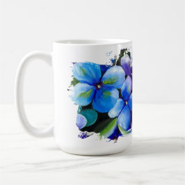 De Café Caneca flor azul Deixe seu sonho florescer
