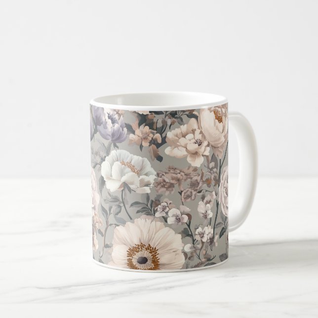 De Café Caneca Floral (Frente Esquerda)