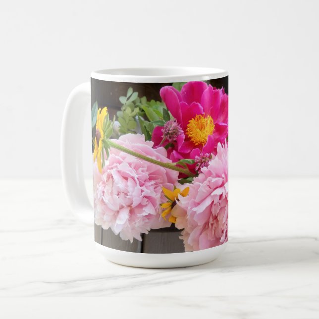 De Café caneca floral (Frente Esquerda)