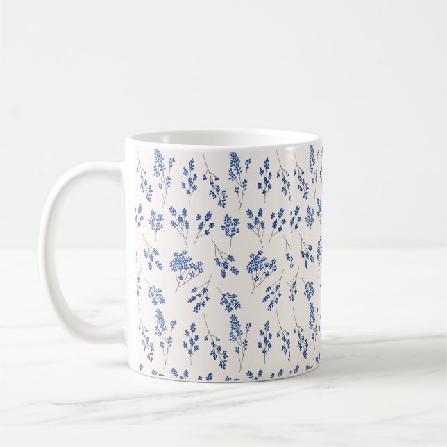 De Café Caneca floral azul (Esquerda)