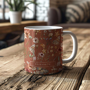 De Café Caneca Floral Boho