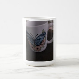 De Café caneca floral borboleta