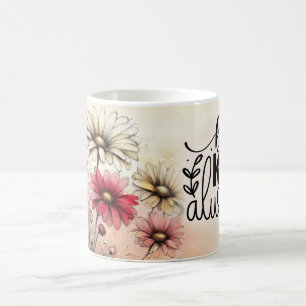 De Café Caneca Floral Citações Positivas