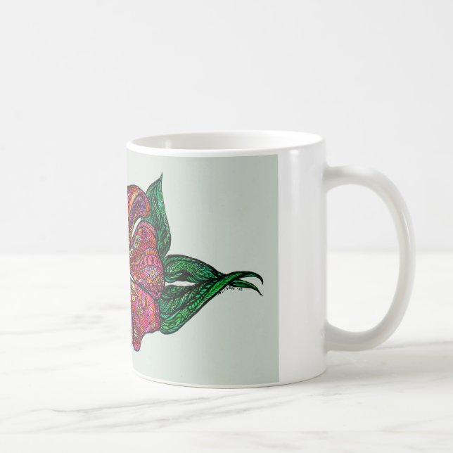 De Café Caneca floral da fantasia (Direita)